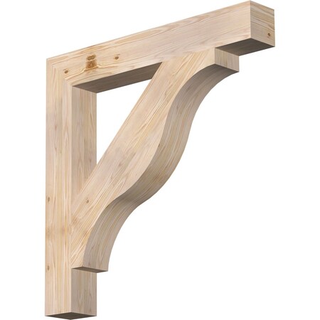 Ekena Millwork Funston Block Smooth Bracket, Douglas Fir, 5 1/2"W x 40"D x 40"H BKT06X40X40FST05SDF